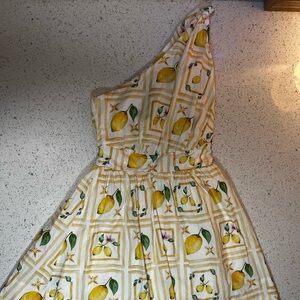 Billy J One Shoulder Lemon Dress